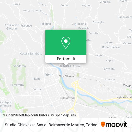 Mappa Studio Chiavazza Sas di Balmaverde Matteo