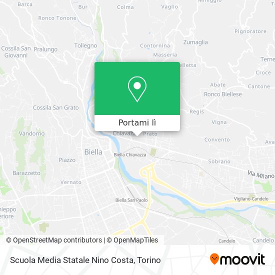Mappa Scuola Media Statale Nino Costa