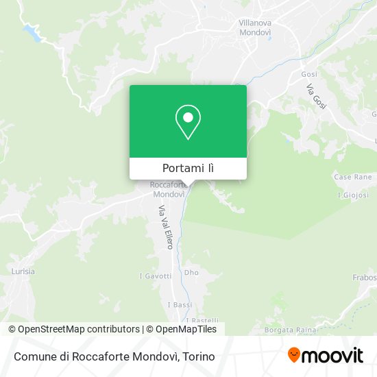 Mappa Comune di Roccaforte Mondovì