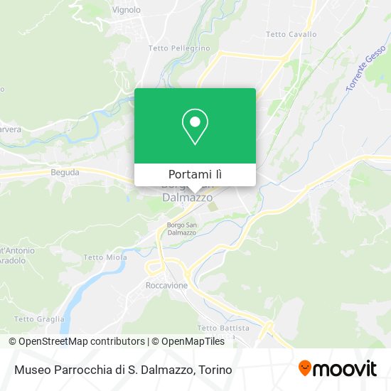 Mappa Museo Parrocchia di S. Dalmazzo