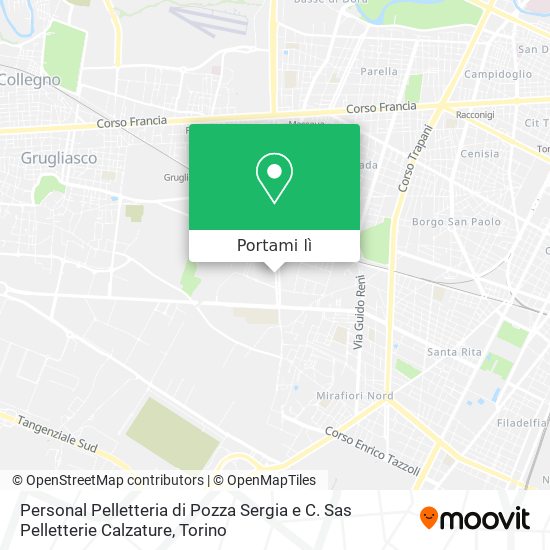 Mappa Personal Pelletteria di Pozza Sergia e C. Sas Pelletterie Calzature