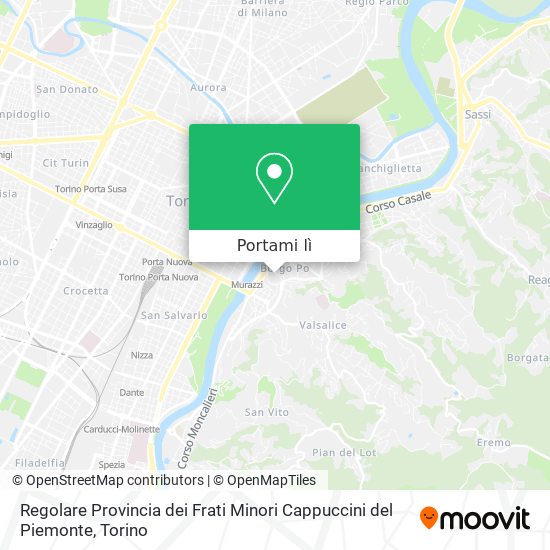 Mappa Regolare Provincia dei Frati Minori Cappuccini del Piemonte