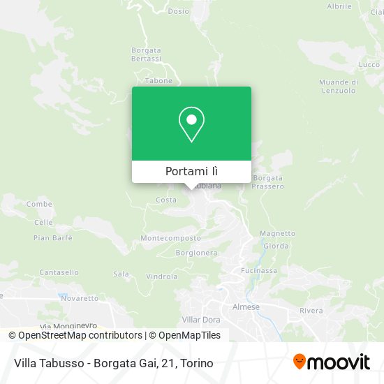 Mappa Villa Tabusso - Borgata Gai, 21