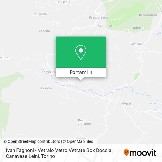Mappa Ivan Fagnoni - Vetraio Vetro Vetrate Box Doccia Canavese Leini