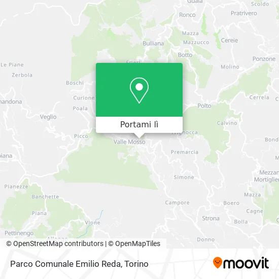 Mappa Parco Comunale Emilio Reda