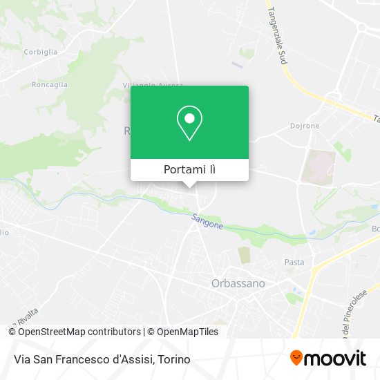 Mappa Via San Francesco d'Assisi