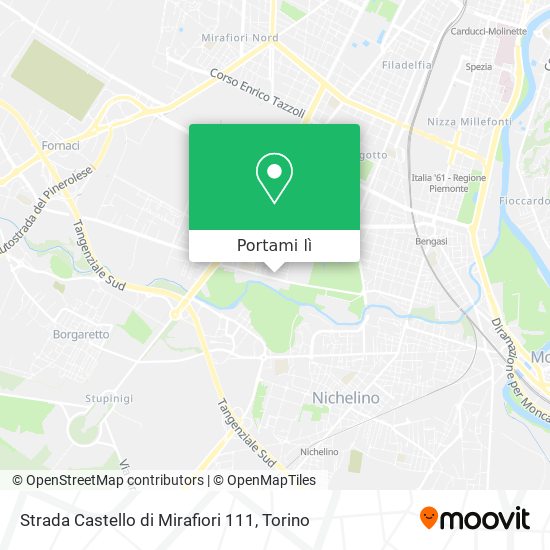 Mappa Strada Castello di Mirafiori 111