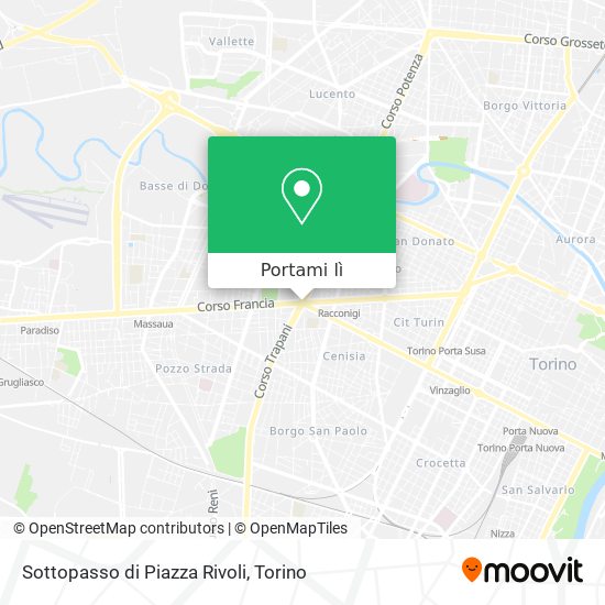 Mappa Sottopasso di Piazza Rivoli