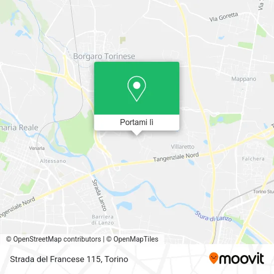 Mappa Strada del Francese 115