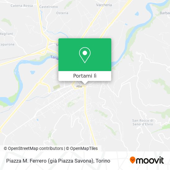 Mappa Piazza M. Ferrero (già Piazza Savona)