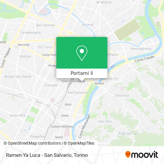 Mappa Ramen-Ya Luca - San Salvario