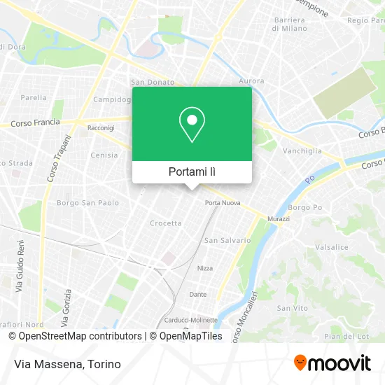 Mappa Via Massena