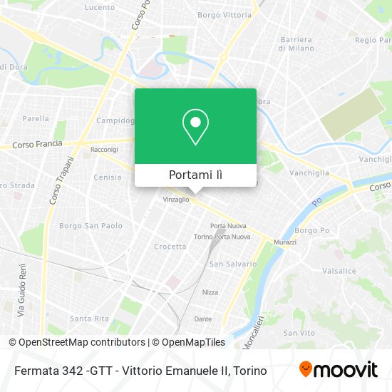 Mappa Fermata 342 -GTT - Vittorio Emanuele II