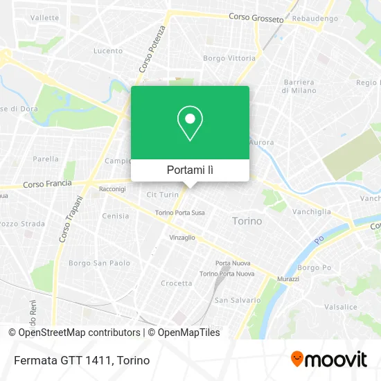 Mappa Fermata GTT 1411