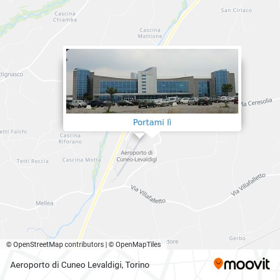Mappa Aeroporto di Cuneo Levaldigi