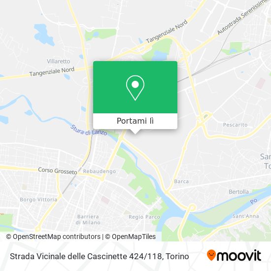 Mappa Strada Vicinale delle Cascinette 424 / 118