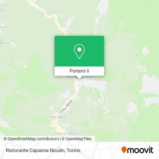 Mappa Ristorante Capanna Niculin