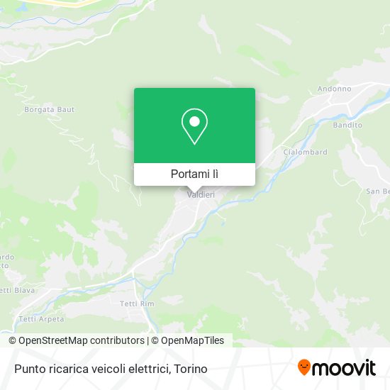 Mappa Punto ricarica veicoli elettrici