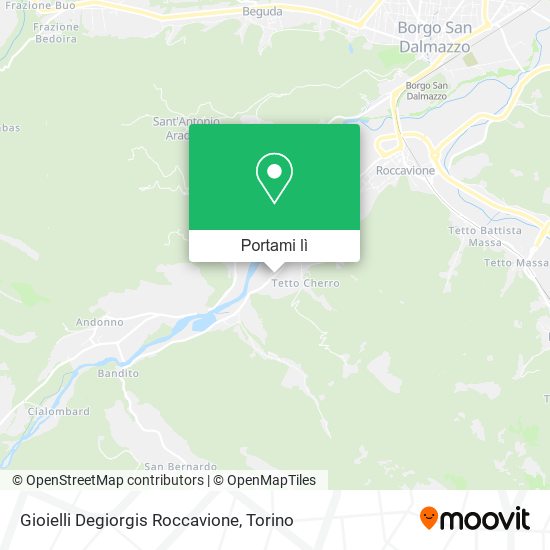 Mappa Gioielli Degiorgis Roccavione