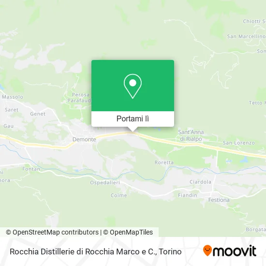 Mappa Rocchia Distillerie di Rocchia Marco e C.