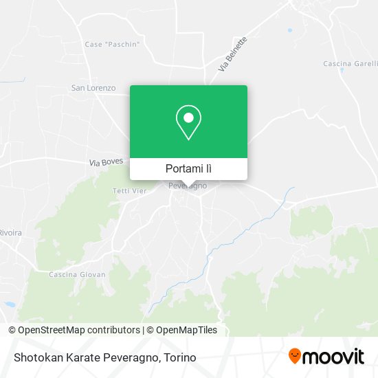 Mappa Shotokan Karate Peveragno