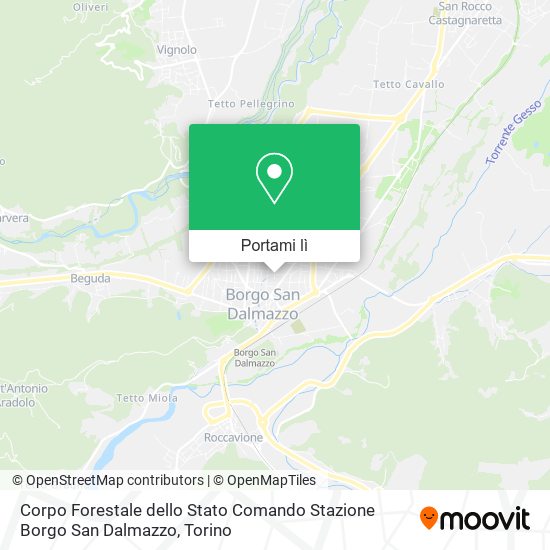 Mappa Corpo Forestale dello Stato Comando Stazione Borgo San Dalmazzo