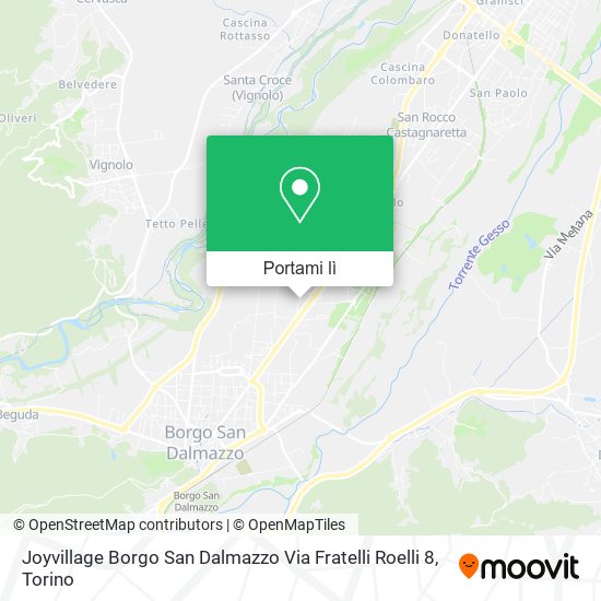 Mappa Joyvillage Borgo San Dalmazzo Via Fratelli Roelli 8