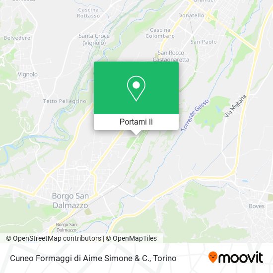 Mappa Cuneo Formaggi di Aime Simone & C.