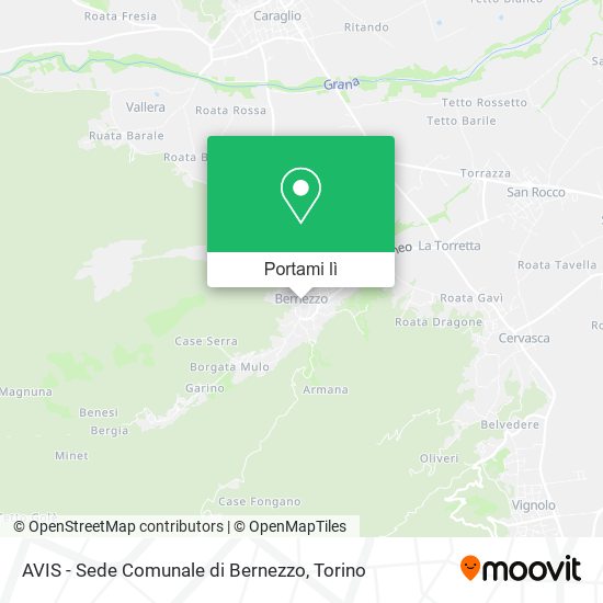 Mappa AVIS - Sede Comunale di Bernezzo