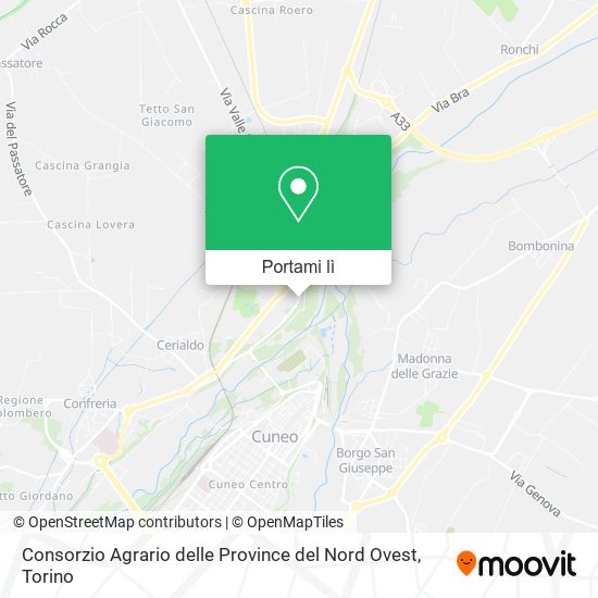 Mappa Consorzio Agrario delle Province del Nord Ovest