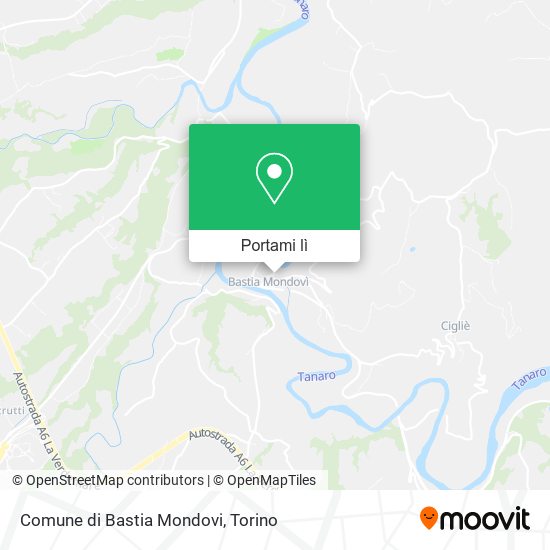Mappa Comune di Bastia Mondovi
