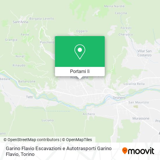 Mappa Garino Flavio Escavazioni e Autotrasporti Garino Flavio