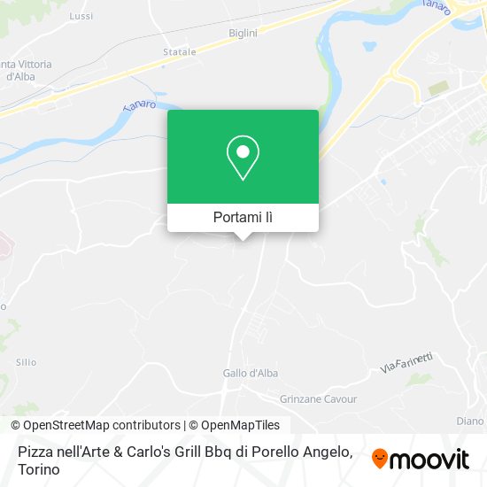 Mappa Pizza nell'Arte & Carlo's Grill Bbq di Porello Angelo