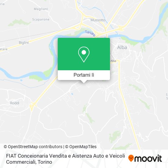 Mappa FIAT Conceionaria Vendita e Aistenza Auto e Veicoli Commerciali