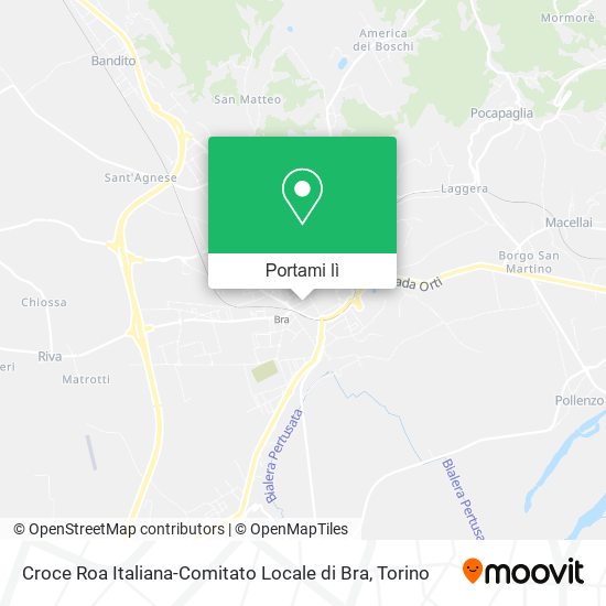 Mappa Croce Roa Italiana-Comitato Locale di Bra