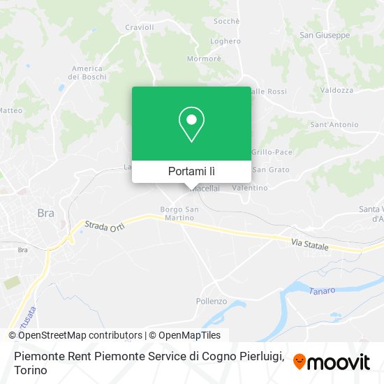 Mappa Piemonte Rent Piemonte Service di Cogno Pierluigi