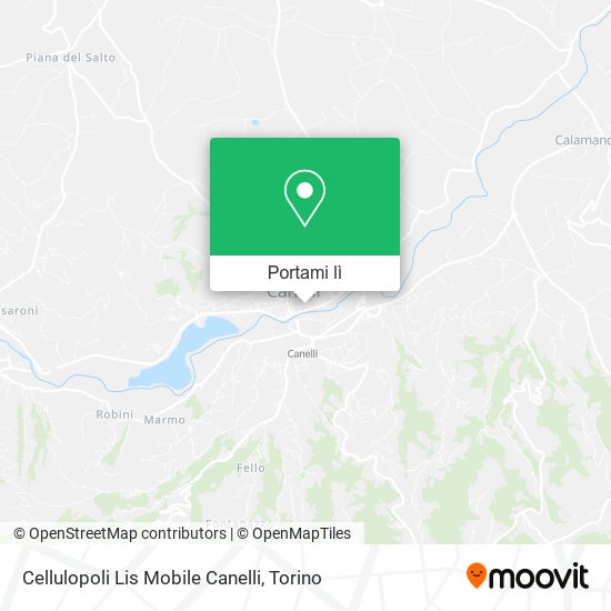 Mappa Cellulopoli Lis Mobile Canelli