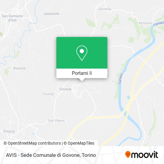 Mappa AVIS - Sede Comunale di Govone