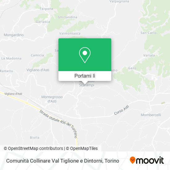 Mappa Comunità Collinare Val Tiglione e Dintorni