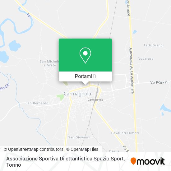 Mappa Associazione Sportiva Dilettantistica Spazio Sport