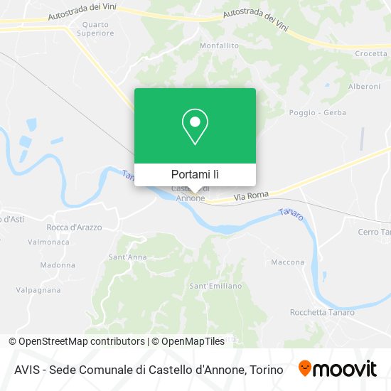 Mappa AVIS - Sede Comunale di Castello d'Annone