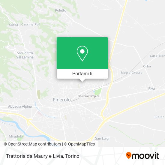 Mappa Trattoria da Maury e Livia