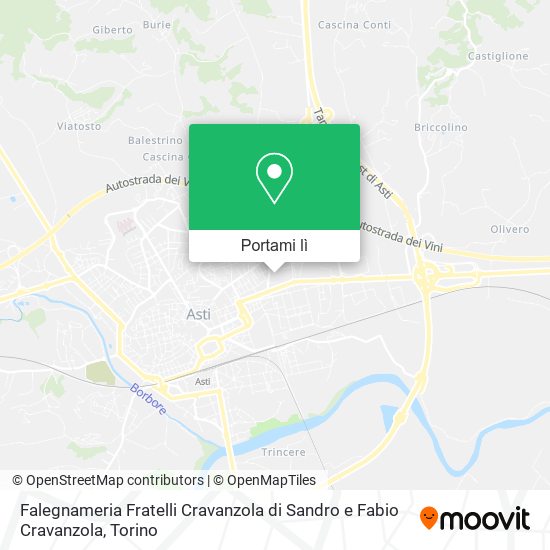 Mappa Falegnameria Fratelli Cravanzola di Sandro e Fabio Cravanzola