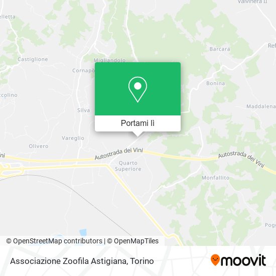 Mappa Associazione Zoofila Astigiana