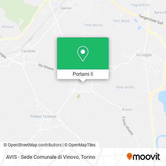 Mappa AVIS - Sede Comunale di Vinovo
