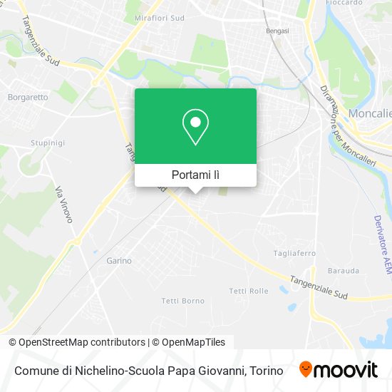 Mappa Comune di Nichelino-Scuola Papa Giovanni