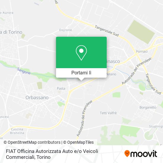 Mappa FIAT Officina Autorizzata Auto e / o Veicoli Commerciali