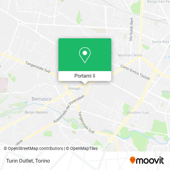 Mappa Turin Outlet