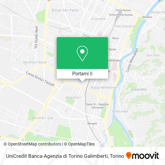 Mappa UniCredit Banca-Agenzia di Torino Galimberti