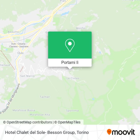 Mappa Hotel Chalet del Sole- Besson Group